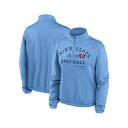 ナイキ レディース パーカー・スウェットシャツ アウター Women's Light Blue Minnesota Twins Rewind Splice Half-Zip Sweatshirt Light Blue