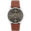   ӻ ꡼ Men's Holst Brown Leather Strap Watch 40mm SKW6086 No Color