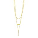 X^[OtH[Go[ fB[X lbNXE`[J[Ey_ggbv ANZT[ Cubic Zirconia Lottie Layered Necklace Gold