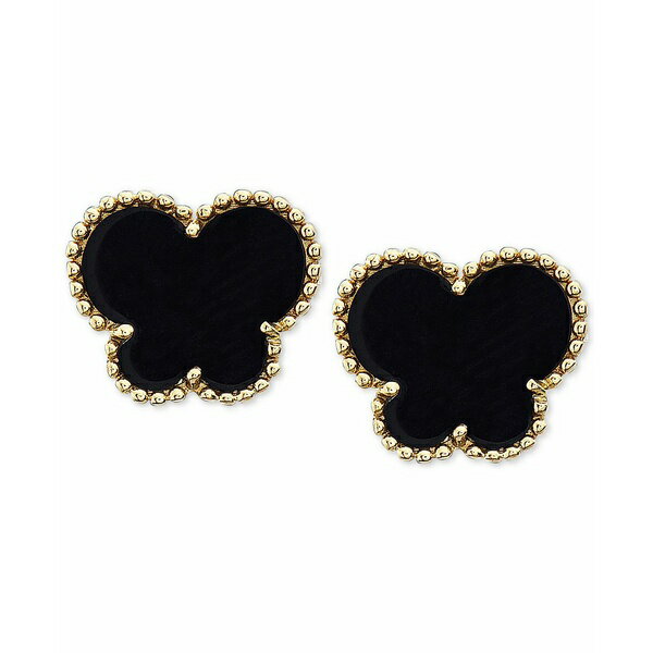 ե 쥯 ǥ ԥ ꡼ EFFY® Onyx (9 x 7 mm) Butterfly Stud Earrings in 14k Gold Gold