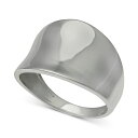 Wj xj[j fB[X O ANZT[ Concave Sculptural Statement Ring in Sterling Silver, Created for Macy's Silver