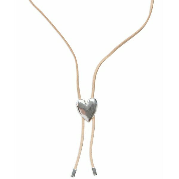 bL[uh fB[X lbNXE`[J[Ey_ggbv ANZT[ Silver-Tone Leather Heart Bolo Necklace, 35