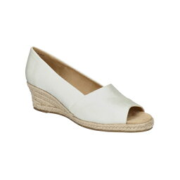 イージーストリート レディース サンダル シューズ Women's Jasper Super Flex Espadrille Sandals White Thai Silk