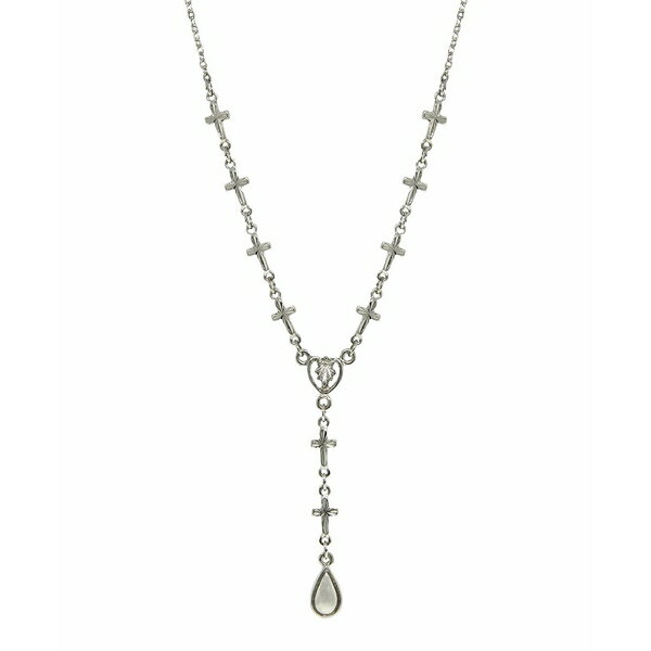 V{XIutFCX fB[X lbNXE`[J[Ey_ggbv ANZT[ Silver-Tone Cross Chain Y-Necklace Gray