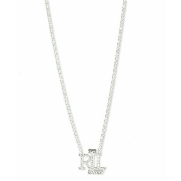 ラルフローレン レディース ネックレス・チョーカー・ペンダントトップ アクセサリー Women's Chain LRL Logo Pendant Necklace Silver