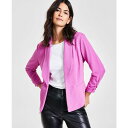 バースリー レディース ジャケット＆ブルゾン アウター Women 039 s Ruched 3/4-Sleeve Knit Blazer, Created for Macy 039 s Pink Orchid