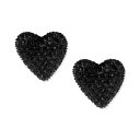 ベッツィジョンソン レディース ピアス＆イヤリング アクセサリー Black Heart Stud Earrings Black