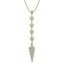 bvh fB[X lbNXE`[J[Ey_ggbv ANZT[ Diamond Triangle Lariat Necklace (1/3 ct. t.w.) in 14k Gold, 16