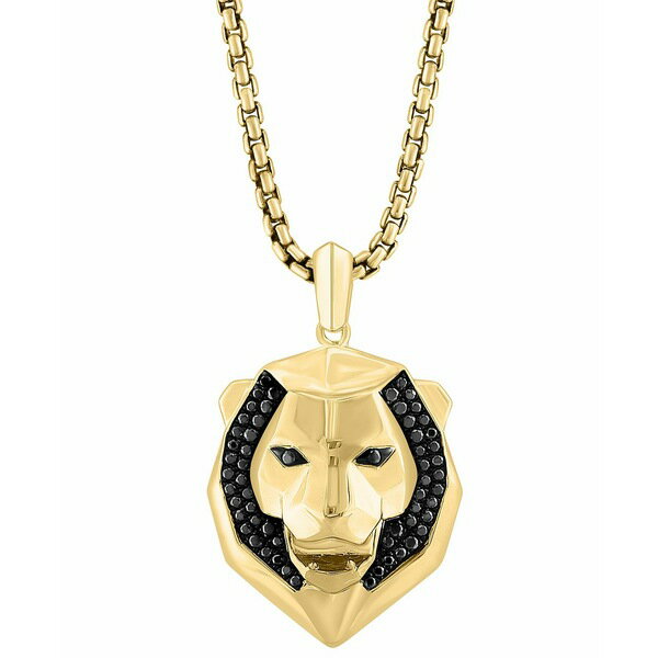 GtB[ RNV fB[X lbNXE`[J[Ey_ggbv ANZT[ EFFY&reg; Men's Black Spinel Lion Head 22