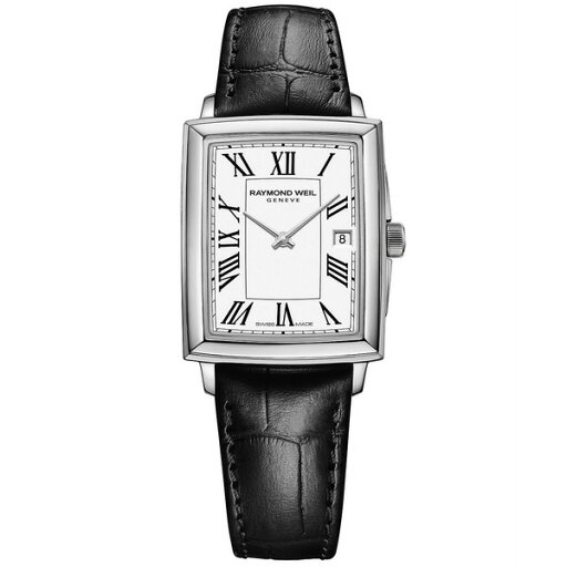 レイモンドウェイル レディース 腕時計 アクセサリー Women's Swiss Toccata Black Calf Leather Strap Watch 22.6x28.1mm White レイモンドウェイル レディース 腕時計 アクセサリー Women's Swiss Toccata Black Calf Leather Strap Watch 22.6x28.1mm White