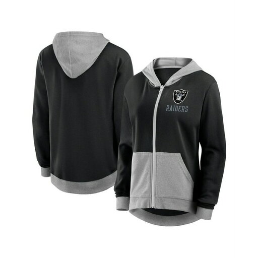 ファナティクス レディース カットソー トップス Women's Black Las Vegas Raiders Hit It Full-Zip Hoodie Black ファナティクス レディース カットソー トップス Women's Black Las Vegas Raiders Hit It Full-Zip Hoodie Black