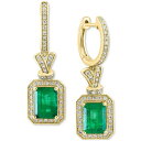 エフィー コレクション レディース ピアス&イヤリング アクセサリー Brasilica by EFFY Emerald (2-7/8 ct. t.w.) an...