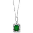 エフィー コレクション レディース ネックレス・チョーカー・ペンダントトップ アクセサリー EFFY Emerald (2-1/5 ct. t.w.) & Di...