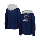 アディダス レディース カットソー トップス Women's Navy Washington Capitals Skate Lace Primeblue Team Pullover Hoodie Navy|詳細画像