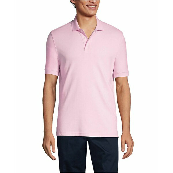 󥺥   ȥåץ Men's Short Sleeve Interlock Polo Shirt Ice pink