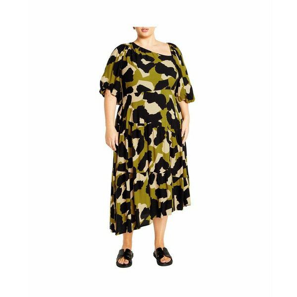 シティーシック レディース ワンピース トップス Plus Size Aria Print Dress Downtown