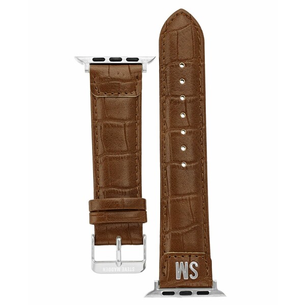 スティーブ マデン レディース 腕時計 アクセサリー Women's Honey Brown Crocograin Faux Leather Band designed for Apple Watch 42mm (Series 10) & 38/40/41mm Honey Brown