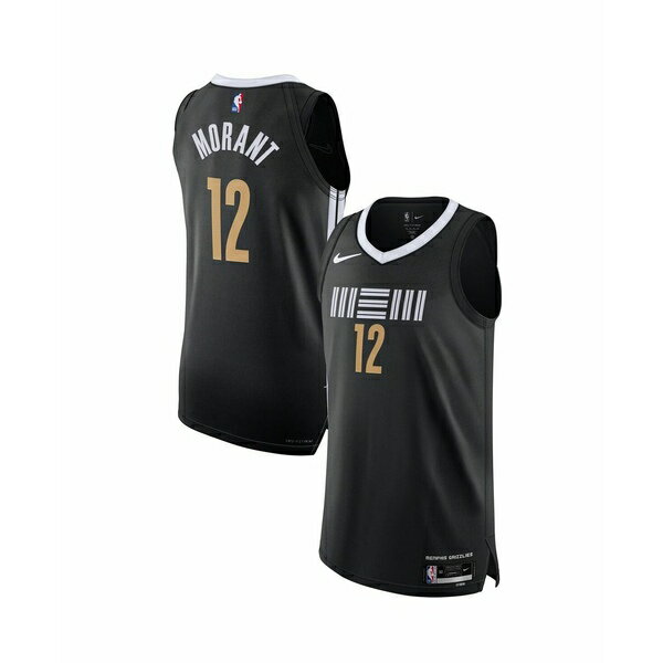 ナイキ メンズ シャツ トップス Men's Ja Morant Black Memphis Grizzlies 2023/24 Authentic Jersey - City Edition Black
