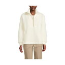 ランズエンド レディース ジャケット&ブルゾン アウター Women's Rib Collar High Pile Fleece Pullover Fresh ivory(4)