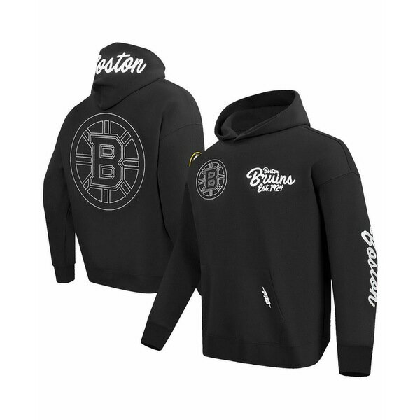 プロスタンダード メンズ パーカー・スウェットシャツ アウター Men's Black Boston Bruins Paint the City Pullover Hoodie Black