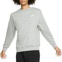 ナイキ メンズ パーカー スウェットシャツ アウター Nike Men 039 s Sportswear Club Fleece Crewneck Sweatshirt Dk Grey Heather/White