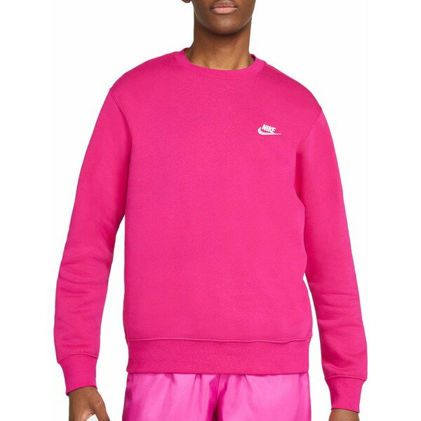 ʥ  ѡåȥ  Nike Men's Sportswear Club Fleece Crewneck Sweatshirt Fireberry