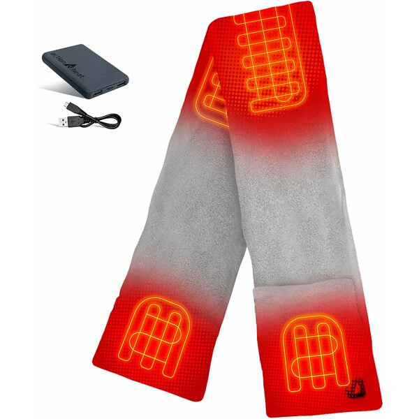 アクションヒート レディース マフラー・ストール・スカーフ アクセサリー ActionHeat Adult 5V Battery Heated Fleece Scarf Antarctica White