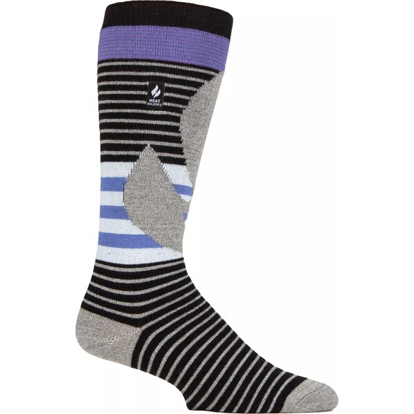 q[gz_[Y Y C A_[EFA Heat Holders Men's Alpine ULTRA LITE Snowsports Long Socks Purple/Black/Grey/Whit