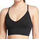 DSG レディース カットソー トップス DSG Women's Seamless Fashion Ribbed Sports Bra Pure Black