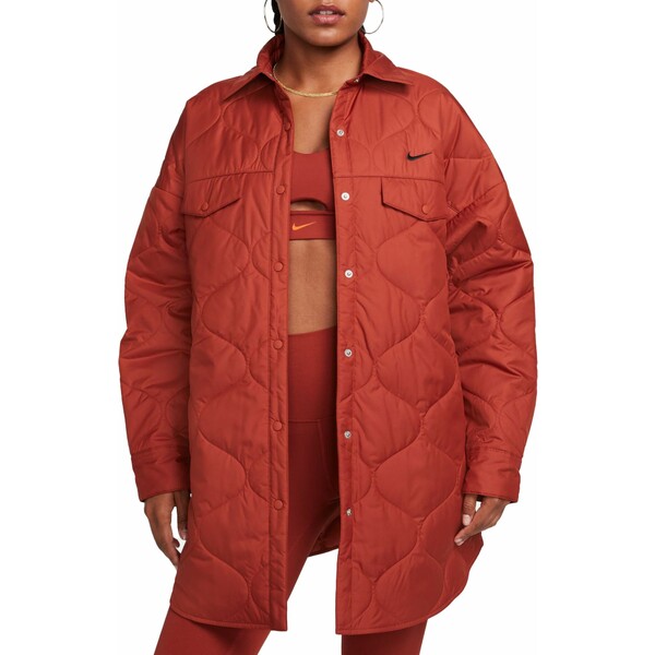 ナイキ ブルゾン レディース ナイキ レディース ジャケット＆ブルゾン アウター Nike Sportswear Women's Essentials Quilted Trench Rugged Orange