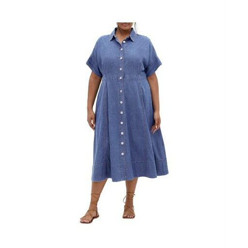 シティーシック レディース ワンピース トップス Plus Size Cassidy Dress Mid wash シティーシック レディース ワンピース トップス Plus Size Cassidy Dress Mid wash