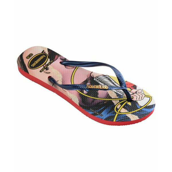 ハワイアナス レディース スリッポン・ローファー シューズ Women's Slim Wonder Woman Slip On Sandals Red, Navy