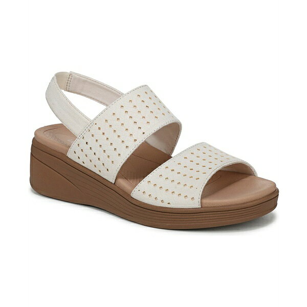 ビジーズ レディース サンダル シューズ Women's Festive Washable Slingback Wedge Sandals Eggnog Stretch Fabric