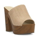 ジェシカシンプソン レディース ヒール シューズ Women's Shelbie Block Heel Platform Mules Natural Raffia(4)