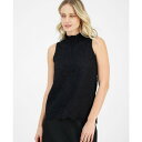アンクライン レディース カットソー トップス Petite Floral-Lace Ruffle-Neck Blouse Anne Black(4)