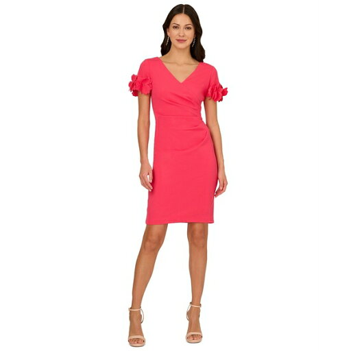 アドリアナ パペル レディース ワンピース トップス Women's Embellished-Sleeve Sheath Dress Petunia アドリアナ パペル レディース ワンピース トップス Women's Embellished-Sleeve Sheath Dress Petunia