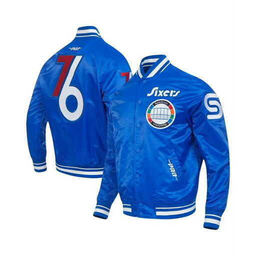 プロスタンダード メンズ ジャケット&ブルゾン アウター Men's Royal Philadelphia 76ers 2024/25 City Edition Chenille Satin Full-Snap Jacket Royal プロスタンダード メンズ ジャケット&ブルゾン アウター Men's Royal Philadelphia 76ers 2024/25 City Edition Chenille Satin Full-Snap Jacket Royal