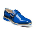 ステイシーアダムス メンズ ドレスシューズ シューズ Men's Bartram Plain Toe Monk Strap Shoe Blue(4)