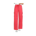 ランズエンド レディース カジュアルパンツ ボトムス Women's Serious Sweats High Rise Wide Leg Cargo Pants Deep coral(4)