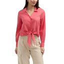 エレントレイシー レディース カットソー トップス Women's Tie Front Shirt Coral(4)