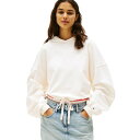 トミーヒルフィガー レディース パーカー・スウェットシャツ アウター Women's Drawstring-Hem Logo Hoodie Ancient Wh...