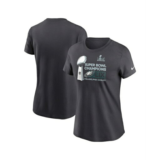 ナイキ レディース Tシャツ トップス Women's Anthracite Philadelphia Eagles Super Bowl LIX Champions Locker Room Trophy Collection T-Shirt Anthracite ナイキ レディース Tシャツ トップス Women's Anthracite Philadelphia Eagles Super Bowl LIX Champions Locker Room Trophy Collection T-Shirt Anthracite