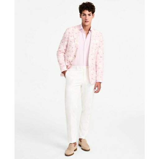タリア メンズ ジャケット&ブルゾン アウター Men's Slim-Fit Printed Notch-Lapel Sport Coat Pink/white タリア メンズ ジャケット&ブルゾン アウター Men's Slim-Fit Printed Notch-Lapel Sport Coat Pink/white