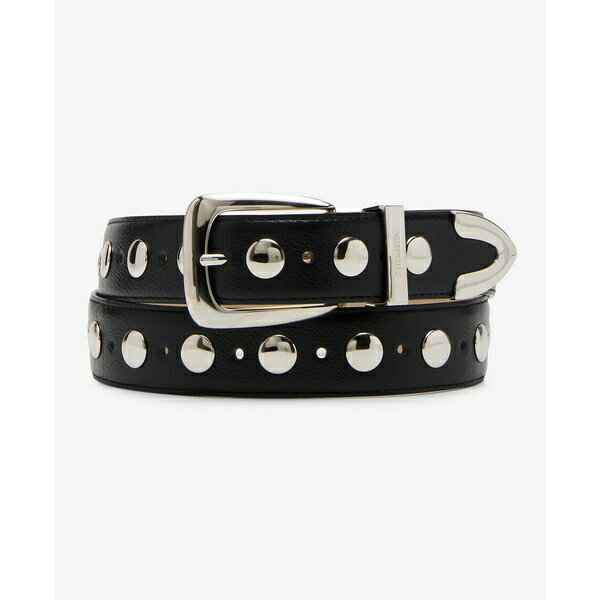 スティーブ マデン レディース ベルト アクセサリー Women's Studded Faux-Leather Belt Black