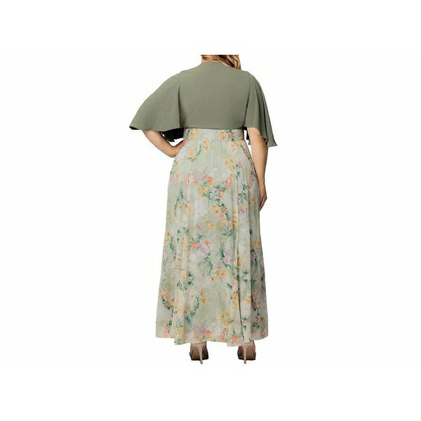 キヨナ レディース ワンピース トップス Plus Size Avisa Flowy A Line Evening Gown Light/pastel Green 335