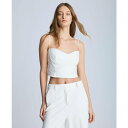 ケネスコール レディース カットソー トップス Women's Bustier Camisole Pure White(4)