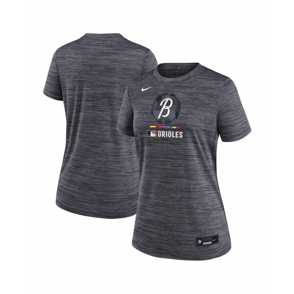 ナイキ レディース Tシャツ トップス Women's Charcoal Baltimore Orioles Authentic Collection City Connect Velocity Performance T-Shirt Charcoal