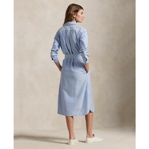 ラルフローレン レディース ワンピース トップス Women's Belted Cotton Oxford Shirtdress Blue