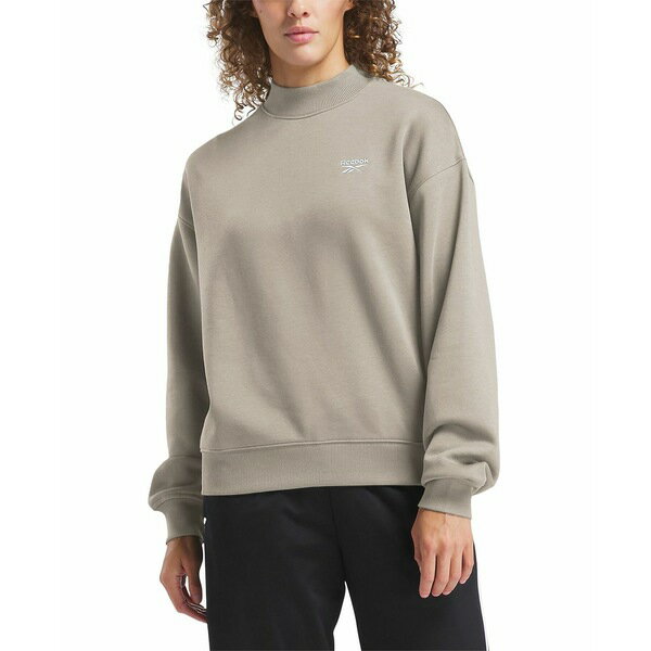 ꡼ܥå ǥ åȥ ȥåץ Women's Identity Cotton Fleece Mock Neck Sweats...