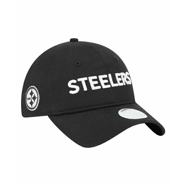 ニューエラ レディース 帽子 アクセサリー Women's Black Pittsburgh Steelers Cece 9TWENTY Adjustable Hat Black